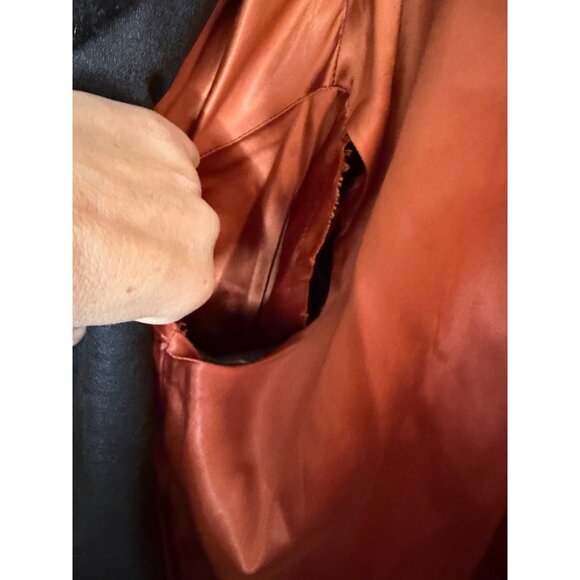 Vintage Womens Faux Fur Double Breasted Coat Size M/L Brown Wide Collar Lined - Picture 9 of 16